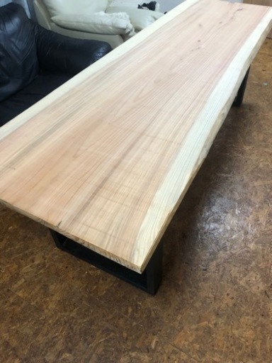 値下げ お買い得 綺麗 無垢 一枚板ダイニングテーブル 大きめ