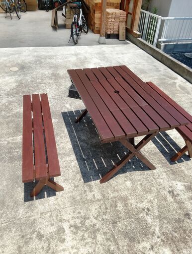 ガーデン テーブル セット 3点セット BBQ仕様