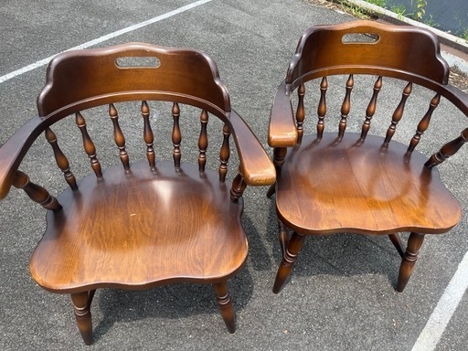 【2脚】ダイニングチェア アンティーク