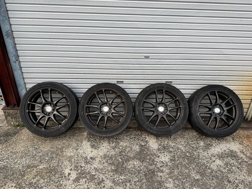 workEmotion 極 17インチ 114.3 5穴 7J+47 ホイール タイヤ外し