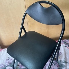 黒 パイプ椅子 中古品 折りたたみ椅子 会議椅子 の画像