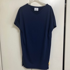 PLST ロングカットソー　紺色