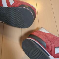 mobus レッド スエード ランニングシューズの画像