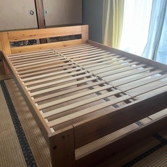 【差し上げます】
白木ダブルベッド