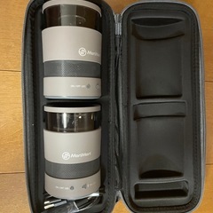 MoriMori LEDランタンスピーカー 2個セット 専用ケース・ケーブル付き（グレー）の画像