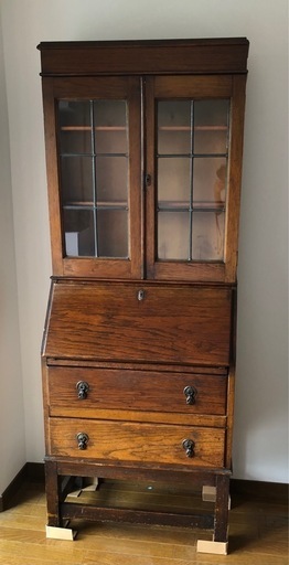 イギリスアンティーク家具 ビューローブックケース アンティークビューロー 本棚　机 ブックケース デスク  英国製