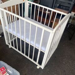 リサイクルショップどりーむ荒田店　No3921 ベビーベッド　KATOJI　カトージ　の画像