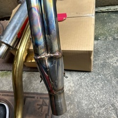 CBX400F テクニカルサービス本多42.7φ不銹鋼真鍮管4-1集合管の画像