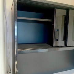 値下げ 食器棚 大川家具 キッチンボード 幅117cm 日本製の画像