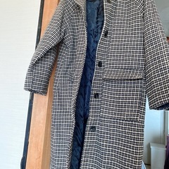 チェック柄コートの画像