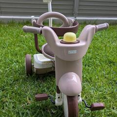 【7月末処分】折りたためる 三輪車 操作レバー付 の画像