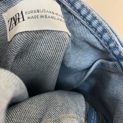 ZARA サロペットワンピース　デニムの画像