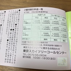 東武　株主優待　東武鉄道　スカイツリー　東京観光　コナン　割引券　夏休みの画像