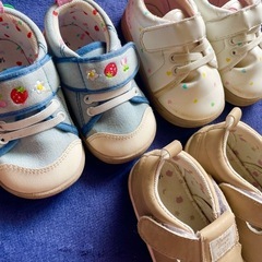 女の子　14cm 靴　スニーカー　キッズシューズ　3点　セットの画像