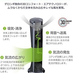 デロンギ(DeLonghi) 空気清浄機能付き スリムファンの画像