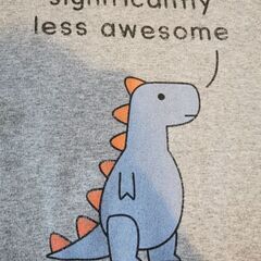 Dino Comics パーカー (グレー) - サイズL - デザイン薄れの画像