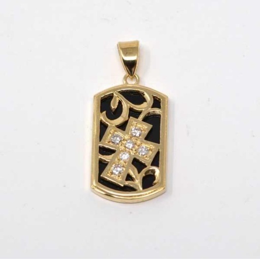 オニキス ダイヤ ペンダント K18