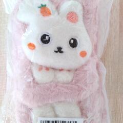 新品未使用！Doyime マフラー うさぎ ぬいぐるみ ピンク もこもこの画像