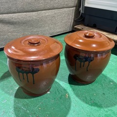 久松窯 食品保存容器 5号 常滑焼 重石付き　【2個あります】【...