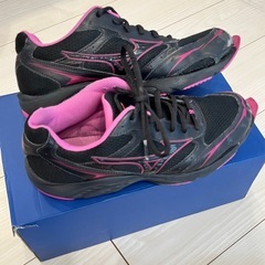 asics バレーボールシューズ 25cm 黒 レディースの画像
