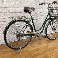  【大人用】整備済中古自転車 タケダ 26型梯子型 グリーン色 <自転車のオオムラ 静岡店>の画像