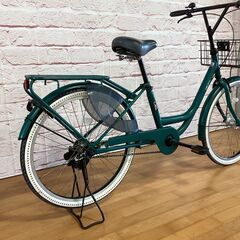 【大人用】整備済中古自転車 CBA 24×1.95カーグバケット グリーン色 <自転車のオオムラ 静岡店> の画像