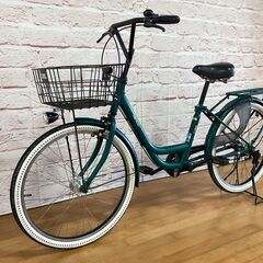 【大人用】整備済中古自転車 CBA 24×1.95カーグバケット グリーン色 <自転車のオオムラ 静岡店> の画像