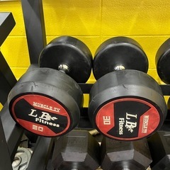 中古　ラバーダンベル　30kg 2個の画像