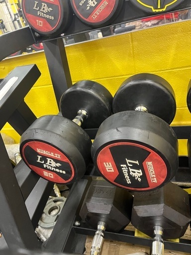 中古　ラバーダンベル　30kg 2個