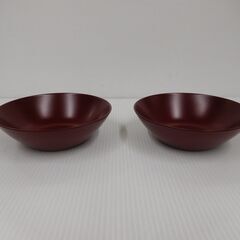 漆器　山田平安堂　ペア寿恵広小鉢　古代朱