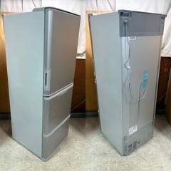 (受け渡し予定者あり)動作確認OK シャープ 3ドア 両開き 冷蔵庫 350L 2022年製 傷ありの画像