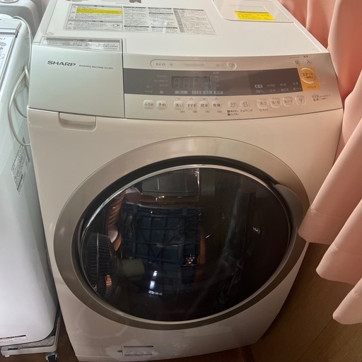 【美品】SHARP ES-ZP1-NL ドラム式洗濯乾燥機 洗濯10kg 乾燥6kg プラズマクラスター