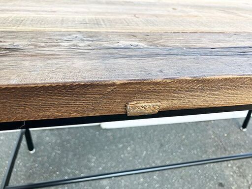 【札幌市内配送可】関家具 ブレラ テーブル ダイニングテーブル 120×70×70cm 天然木・スチール オールドウッド ブラウン系 