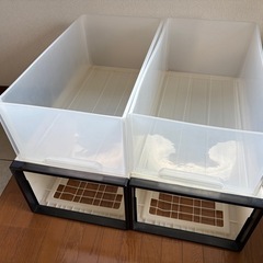 衣装ケース2個セット 大型 幅41cm 高さ29cm 奥行71cm の画像