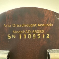 アリア　Aria Dreadnought AD-550BS アコギ アコースティックギター エレアコ 札幌 北海道の画像