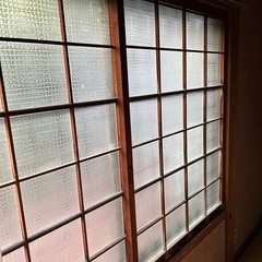 幅73㎝　昭和のガラス引き戸　腰高窓　8枚　建具の画像