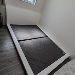 中古 ドリームベット 【クイーン】 Dream bed Queen size ローベットフレーム  ホワイト ウレタン塗装の画像