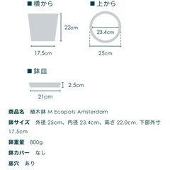 ecopots Mサイズ 土 鉢底石セットの画像