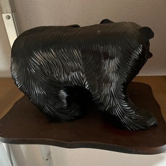 熊　置き物！！木彫り！の画像
