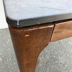 【札幌市内配送可】家具の大丸 エットレ 大理石調 ダイニングテーブル 4人掛け 135×80×70cm 食卓テーブル  SMART TOP 中古の画像