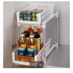 【ニトリ】Nスライド トレー2段ラックの画像