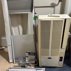 お取引中】窓用エアコンコイズミ標準枠、延長枠付試運転済み