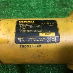DEWALT DW800-JP ディスクグラインダ コード式【市川行徳店】【店頭取引限定】【中古】 管理番号：IT94XDWNDVEGの画像