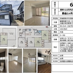 🉐礼金0円！🉐JR龍ケ崎市駅　取手市双葉6K戸建