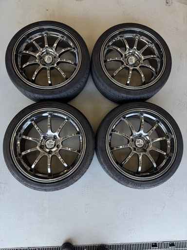 ADVAN RS-D ブライクローム 18インチ 8J＋45 PDC114.5 5穴 4本