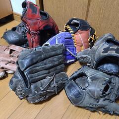 野球 グローブ グラブ 廃材 8個セットの画像
