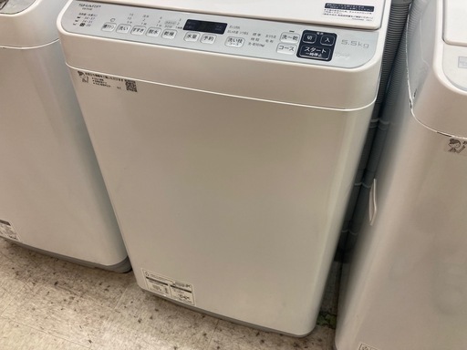 愛品館江戸川店】保証充実 シャープ 2021年製 5.5kg全自動洗濯乾燥機