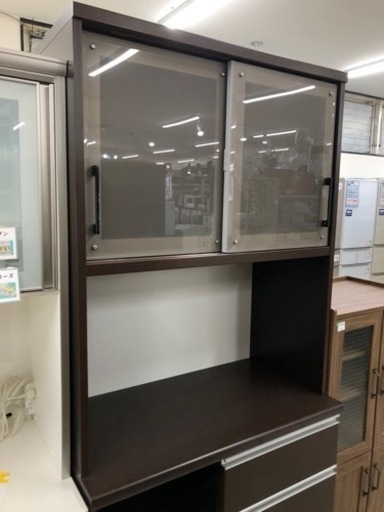 レンジボード　引手キズ大　ダークブラウン【トレファク堺福田】