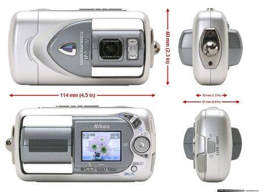 Nikon COOLPIX 3500 デジタルカメラ 回転レンズ機構搭載