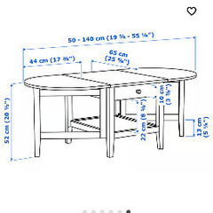 IKEA コーヒーテーブル 黒 の画像